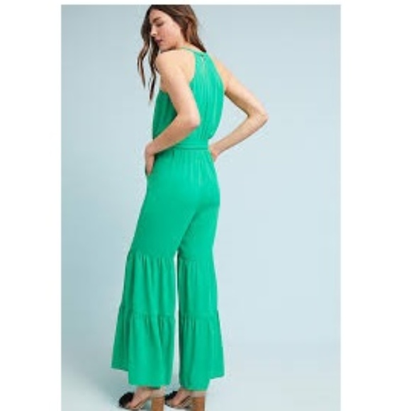 NWT NEW Anthropologie Tiered Wide-Leg Jumpsuit - Picture 4 of 6